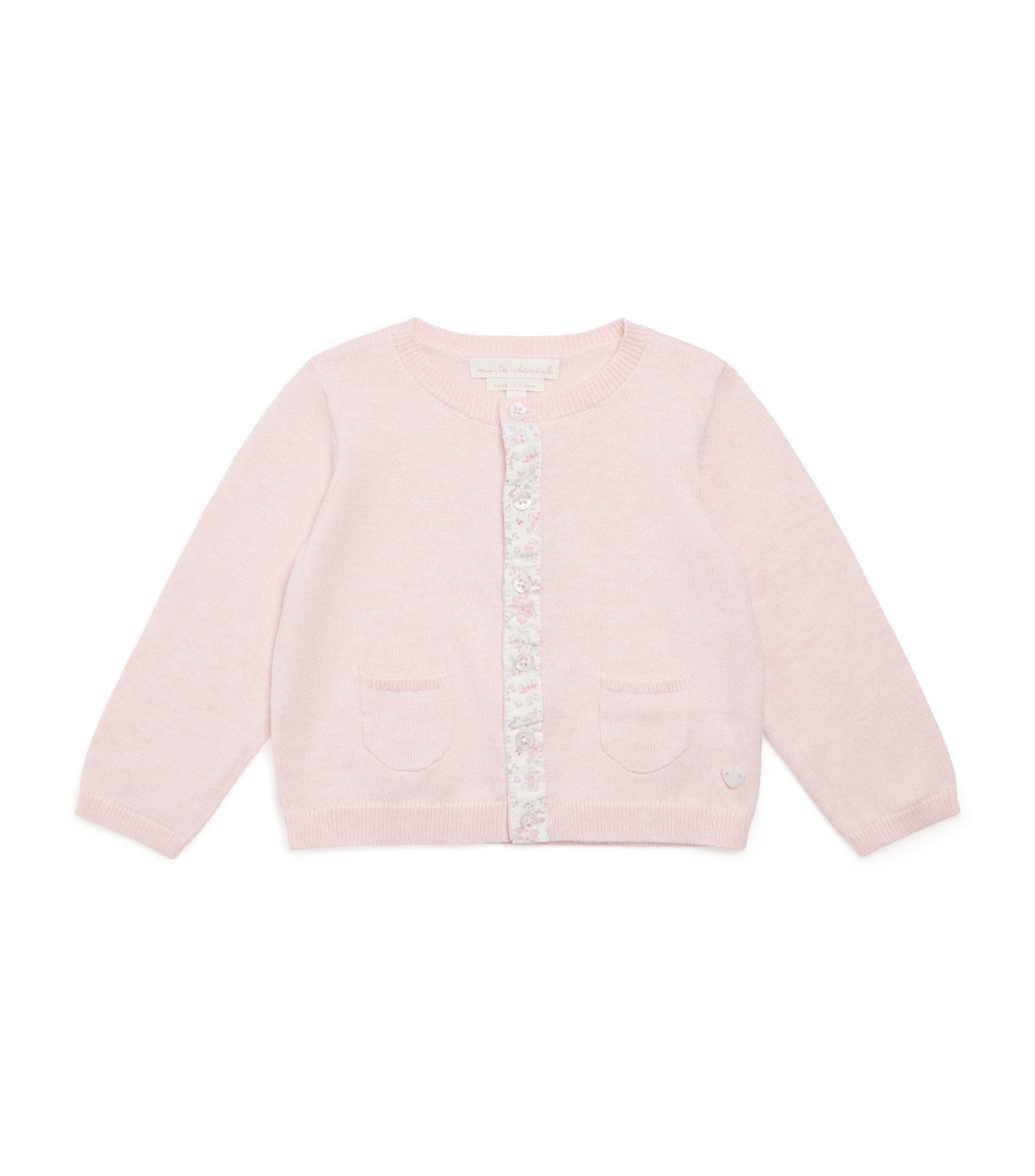 Marie-Chantal cotton-cashmere Casey baby cardigan 3-24 months, imported from the UK