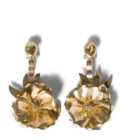 Harrods Miu Miu Floral Drop Clip-On Earrings- Buy online at McGrocer