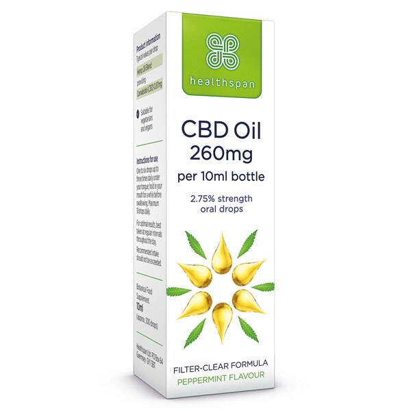 Healthspan Cbd Oil 260Mg - Oral Drops 10Ml GOODS Superdrug   