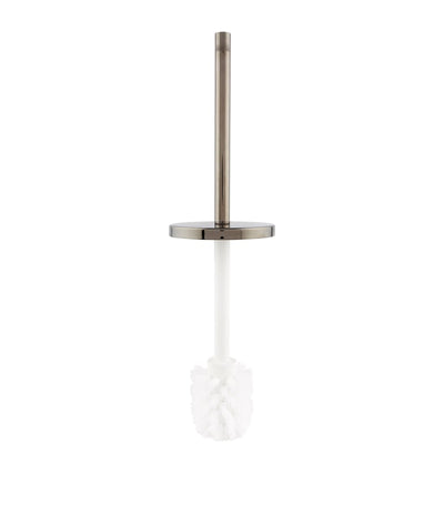 Luxury Toilet Brush Holder with Hand-Cut Crystals and Metal Accents