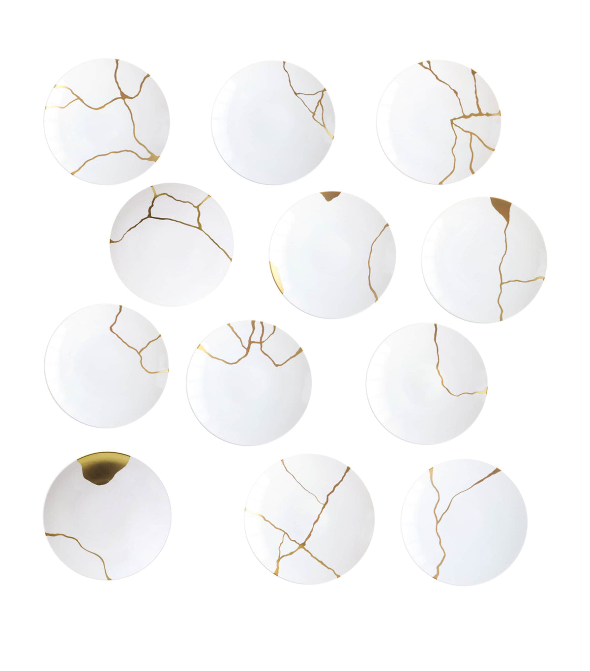 Bernardaud Kintsugi dinner plates set of 12 26cm (British brand)