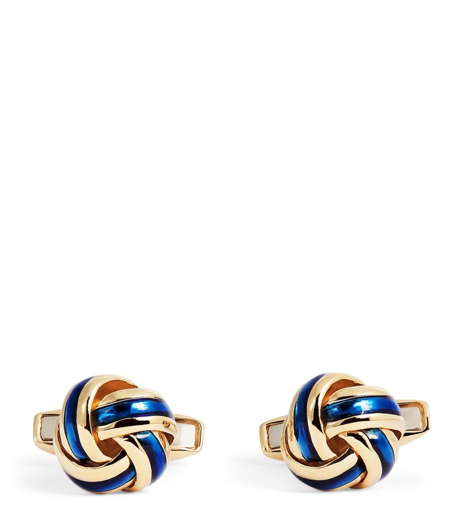 Deakin & Francis white gold knot cufflinks, UK version
