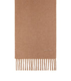Max Mara wool fringed logo scarf, UK version