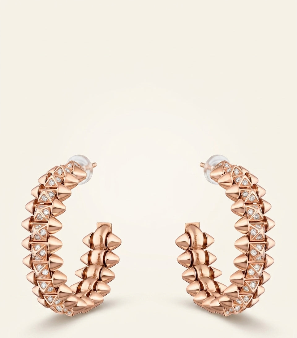 Cartier Clash de Cartier rose gold diamond earrings, UK version