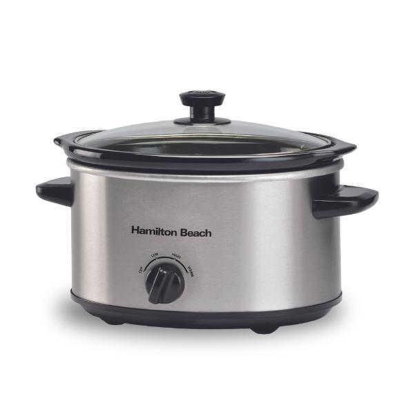 Hamilton Beach slow cooker 3.5L silver, imported from the UK