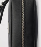 Prada Saffiano leather triangle pouch, imported from the UK