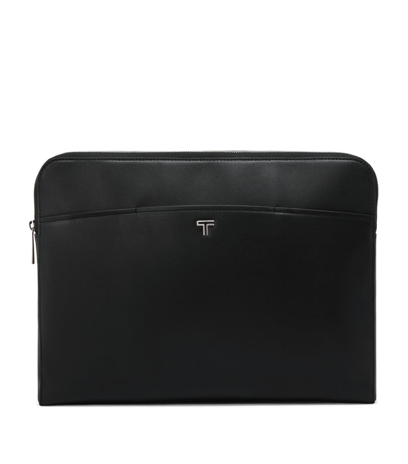 Tumi leather laptop sleeve for 14-inch screens (British brand)