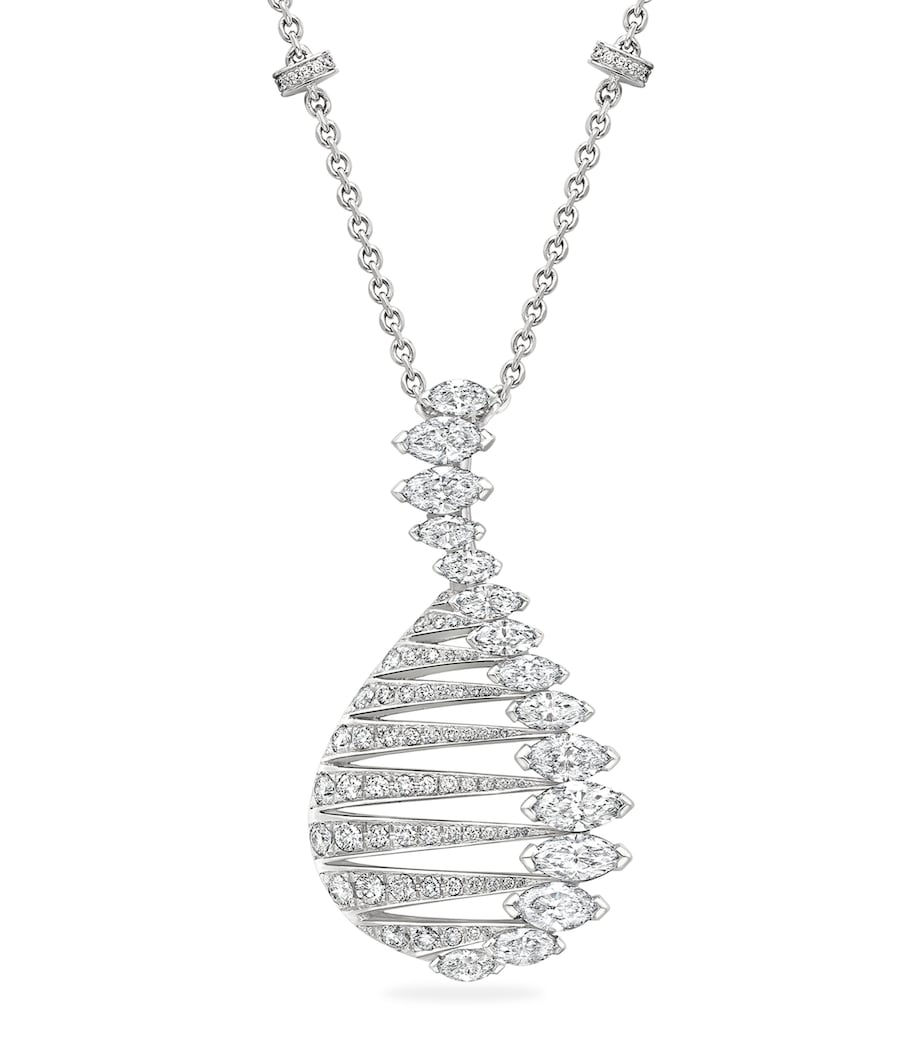 Boodles platinum diamond pendant necklace - British product
