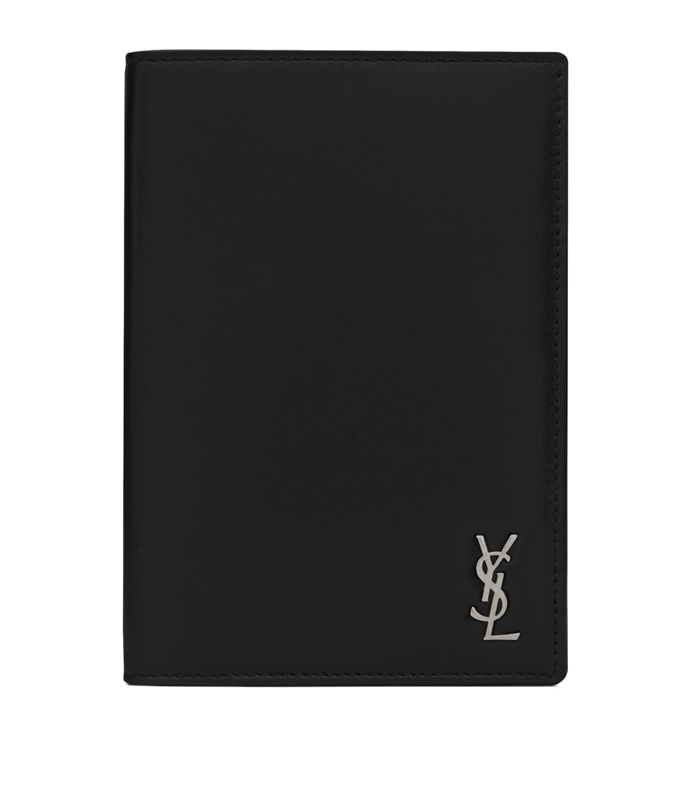 Saint Laurent leather monogram passport holder, UK version