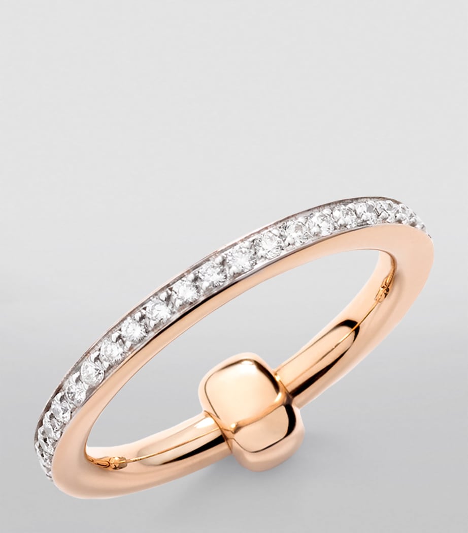 Pomellato rose gold diamond Together ring, imported from the UK