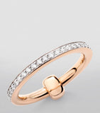 Pomellato rose gold diamond Together ring, imported from the UK