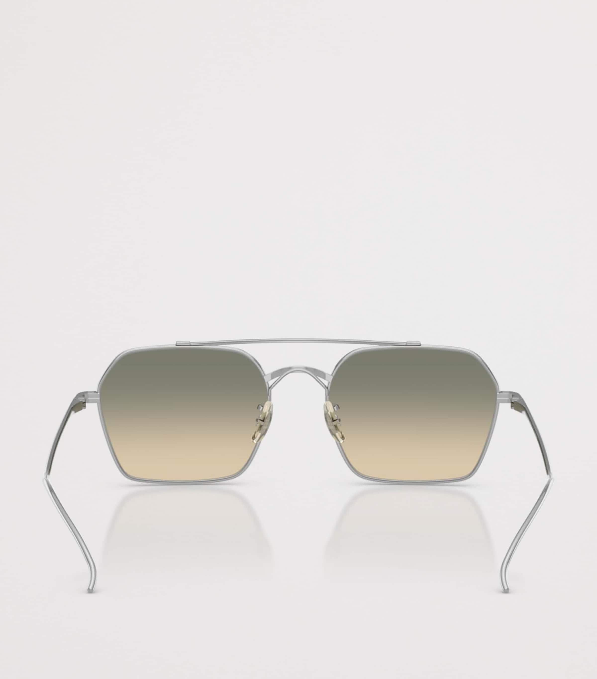 Oliver Peoples TK-15 quadratische Titan-Sonnenbrille - britisches Produkt