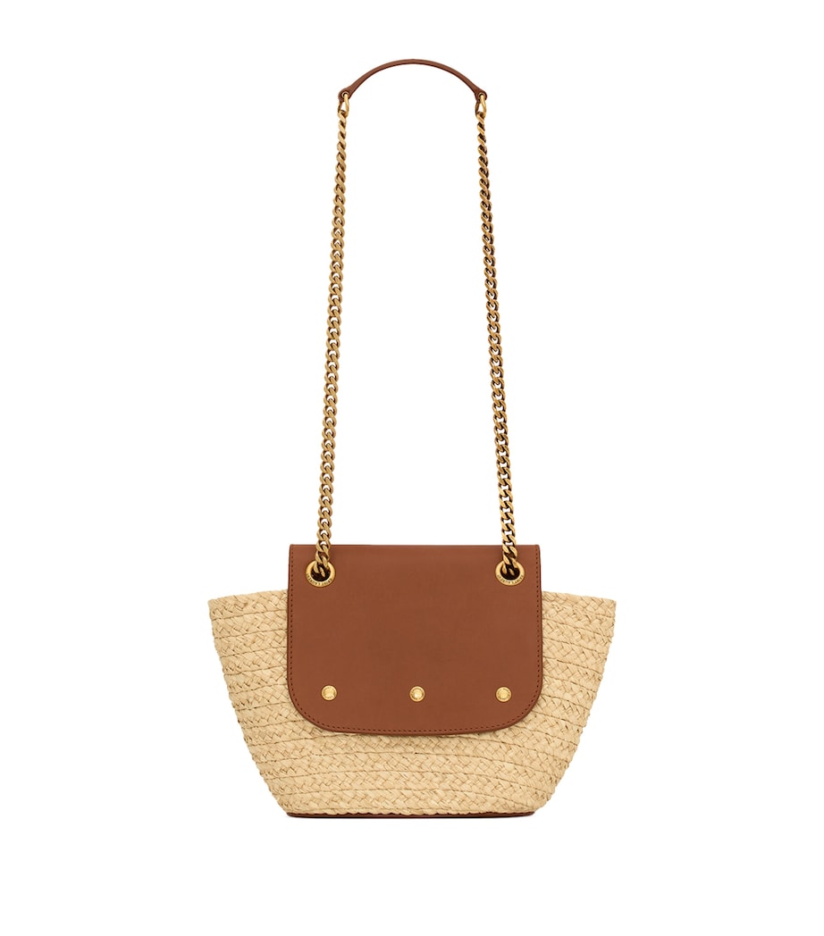 Saint Laurent Mini Raffia Panier shoulder bag (British brand)