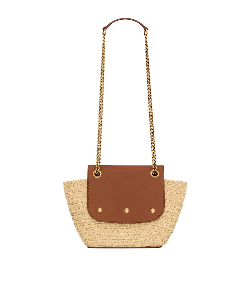 Saint Laurent Mini Raffia Panier shoulder bag (British brand)