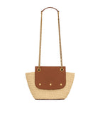 Saint Laurent Mini Raffia Panier shoulder bag (British brand)