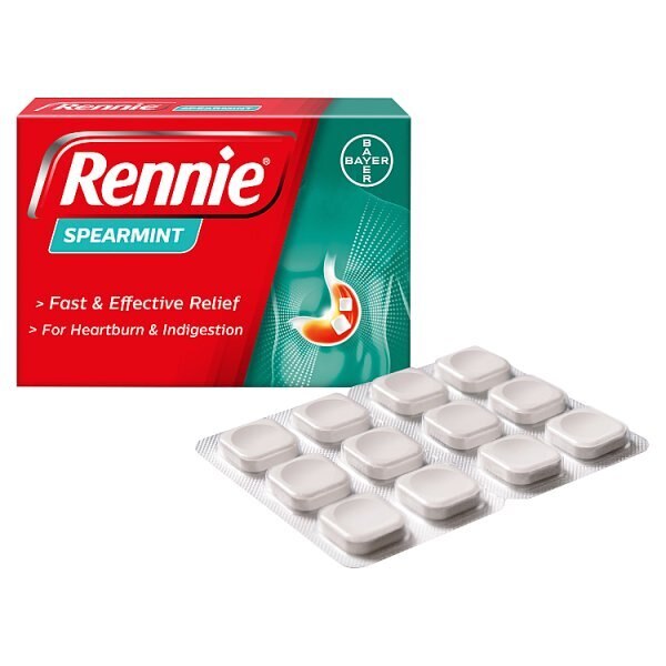 Rennie Spearmint Heartburn & Indigestion Relief 72 Tablets GOODS Superdrug   