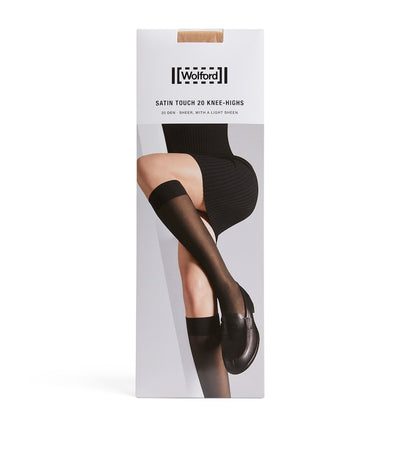 Harrods Wolford Satin Touch 20 Knee-High Stockings- Buy online at McGrocer