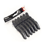 Termix hinged sectioning clips black soft touch pack of 6, UK version