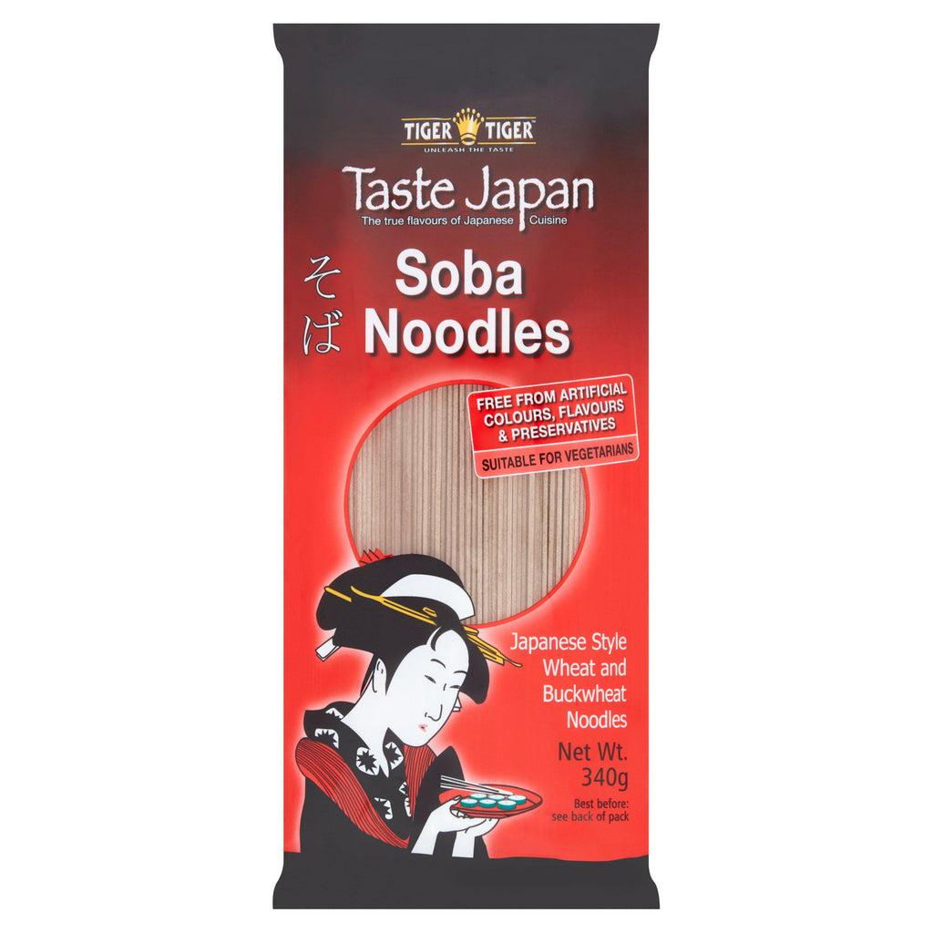 Tiger Tiger Soba Japanese Style Wheat & Buckwheat Noodles 340g