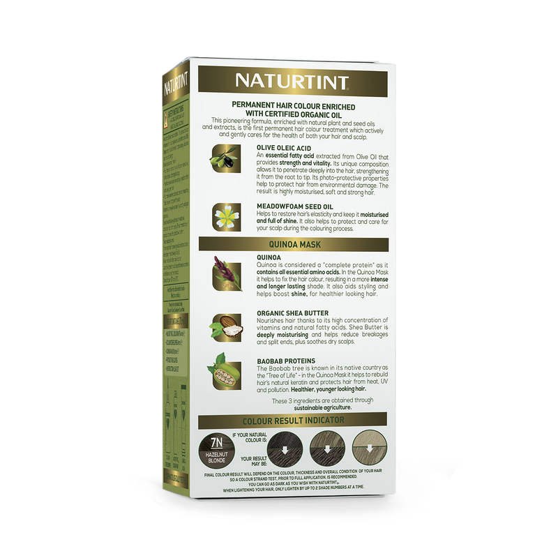 Naturtint صبغة شعر دائمة 7N بندقي أشقر - منتج بريطاني