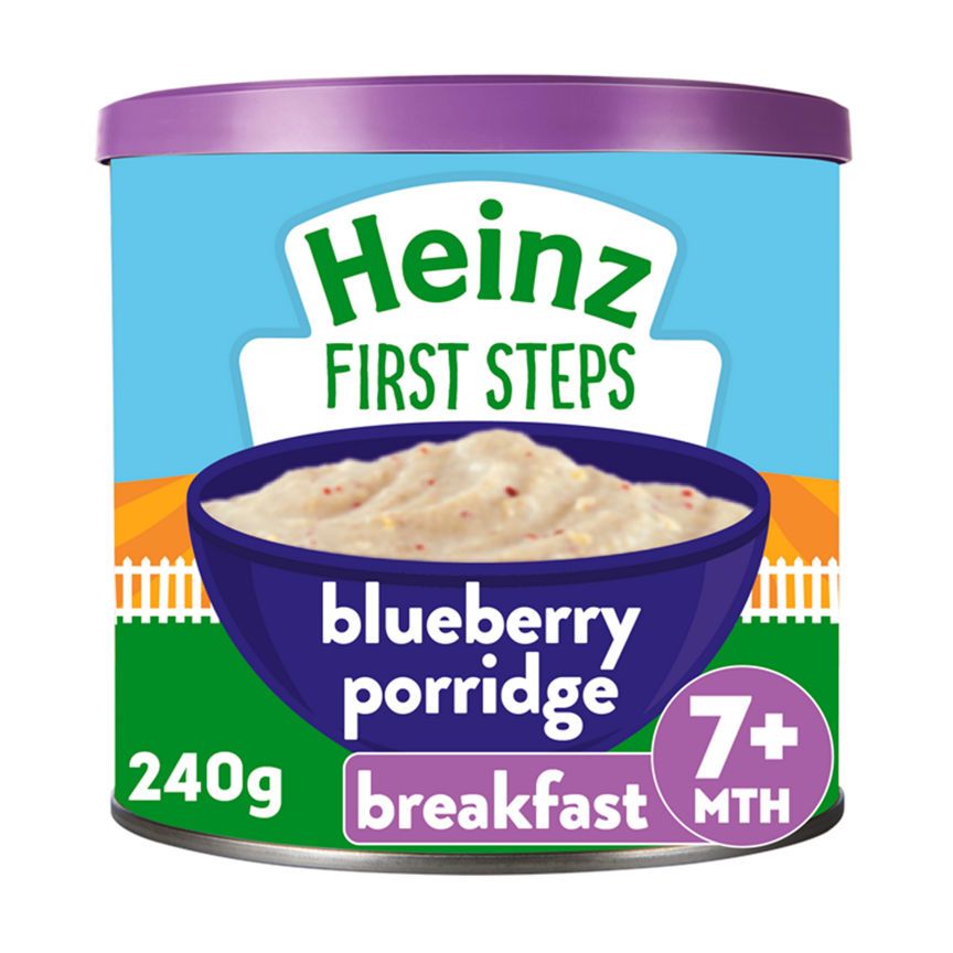 Heinz Blueberry Oaty Baby Porridge 7+ Months Baby Food ASDA   