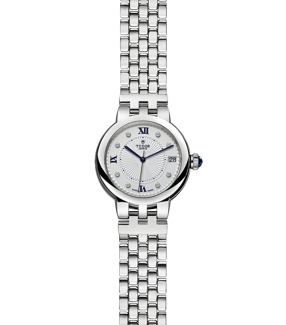 TUDOR Clair de Rose stainless steel diamond watch 34mm (British brand)
