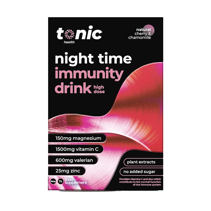 Tonic Health High Dose Night Time Immunity Drink Cherry & Chamomile Flavour 7 Sachets GOODS Holland&Barrett   