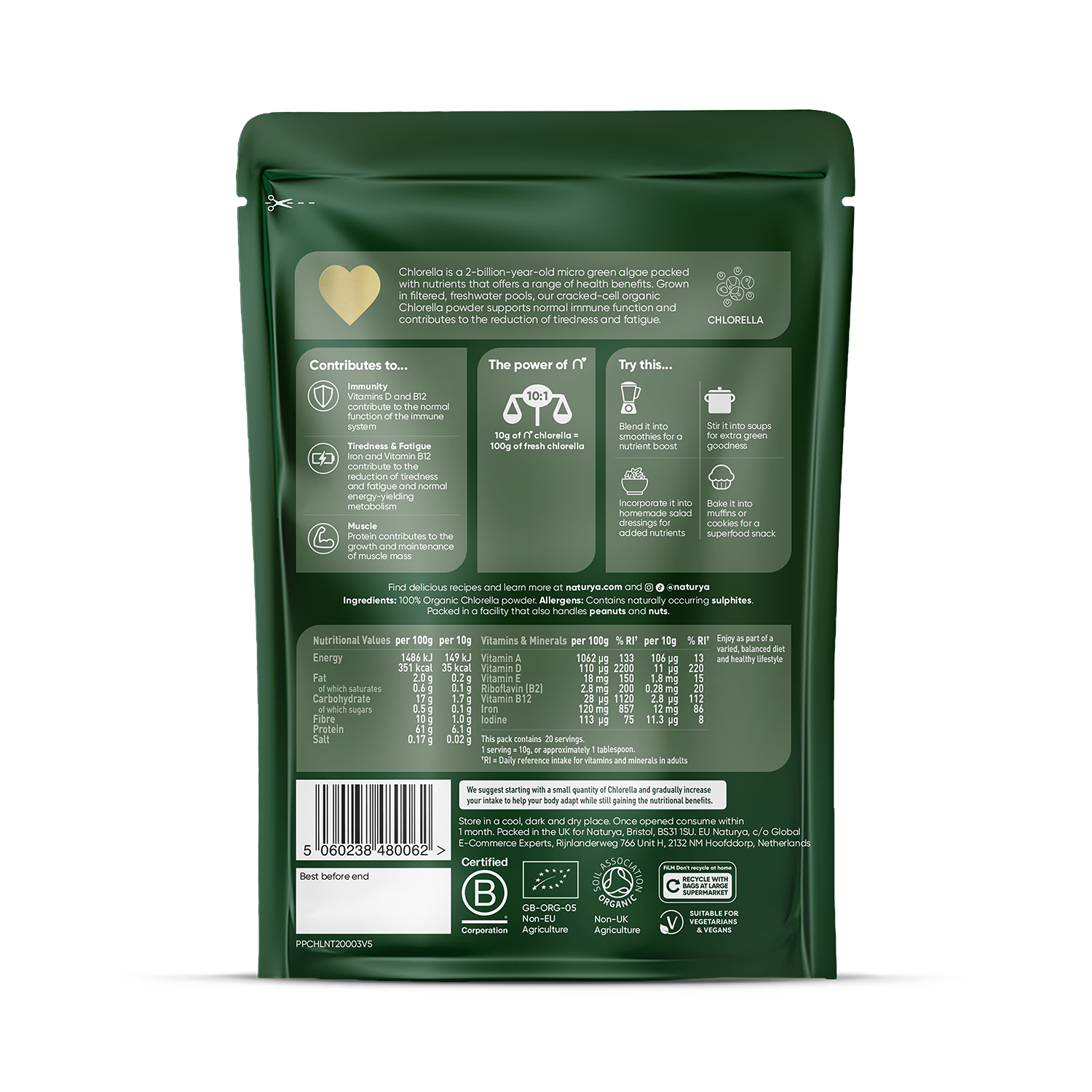 Organic Chlorella Superfood Powder 200g