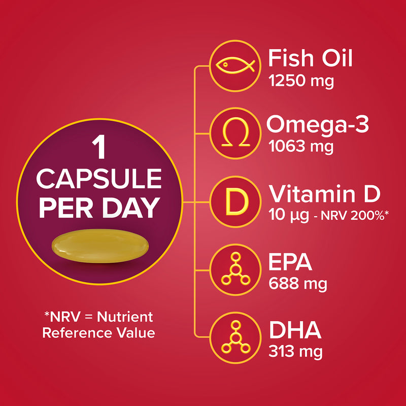 Seven Seas Omega-3 max strength 30 capsules, imported from the UK