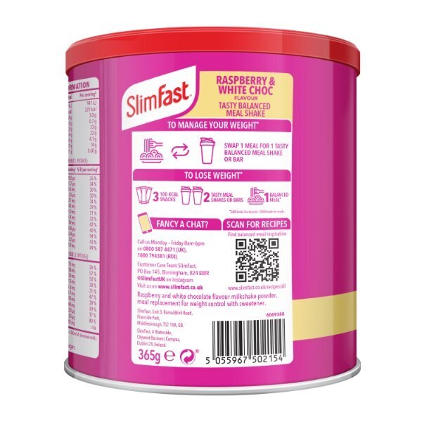 Slimfast Powder Raspberry & White Chocolate 365g