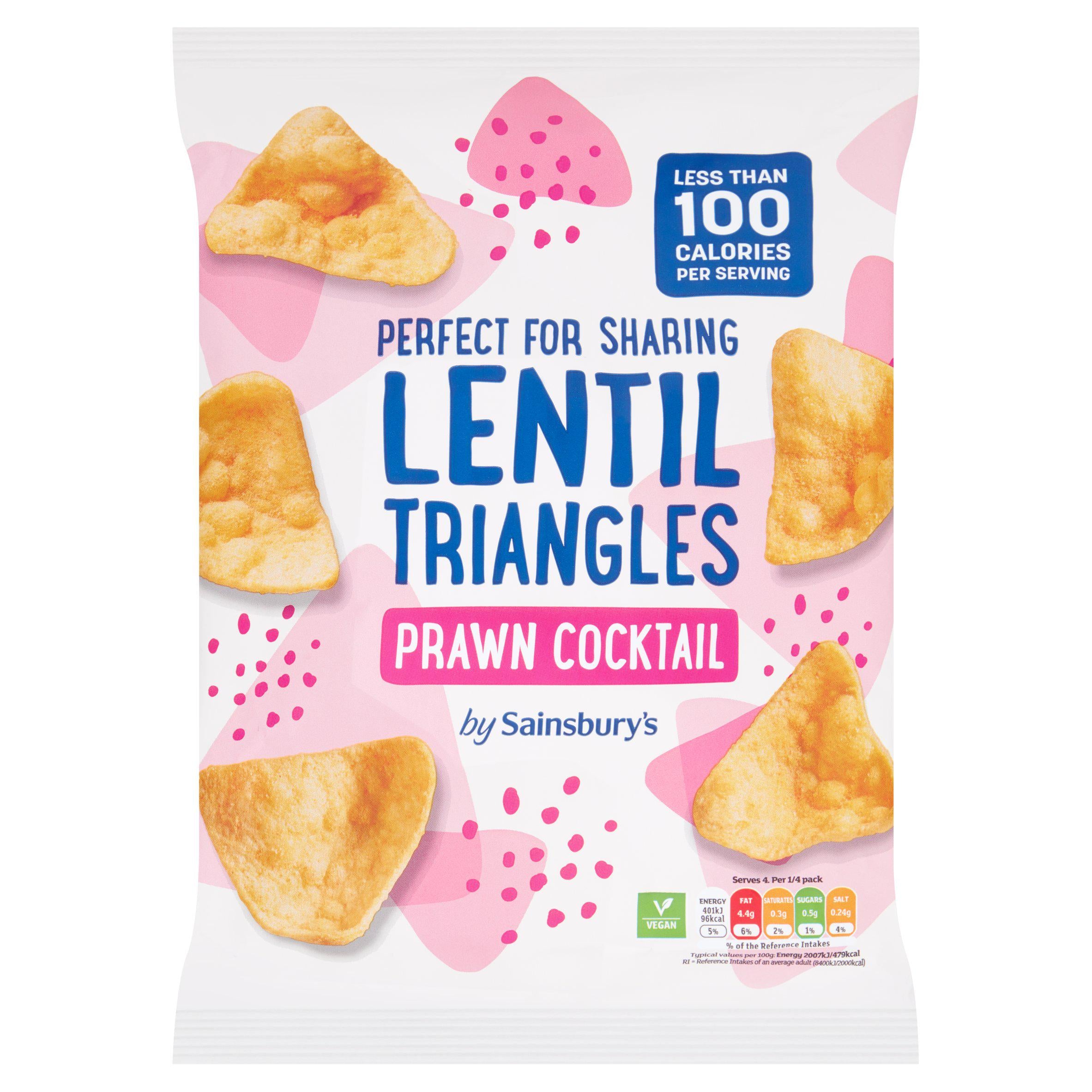 Sainsbury's Lentil Triangles Prawn Cocktail 85g GOODS Sainsburys   