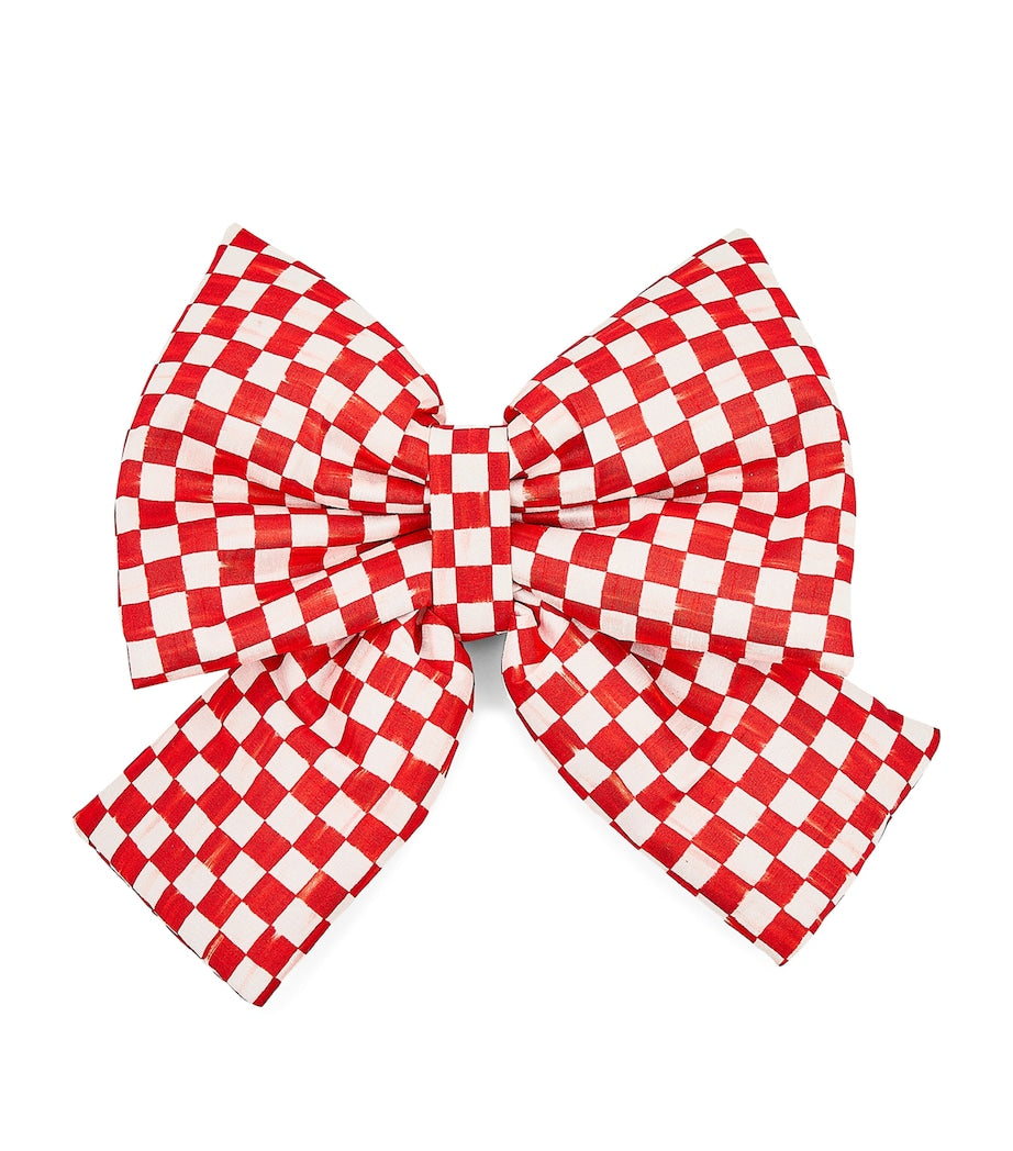 MacKenzie-Childs red check medium bow 28cm (British brand)