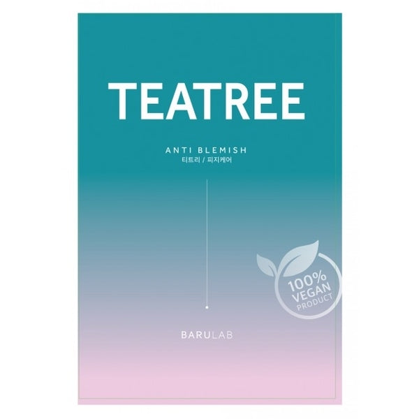 Barulab tea tree vegan anti-blemish sheet mask - British product