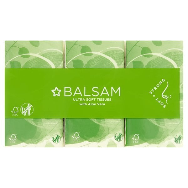 Superdrug Balsam Pocket Tissues With Aloe Vera 6pk GOODS Superdrug   