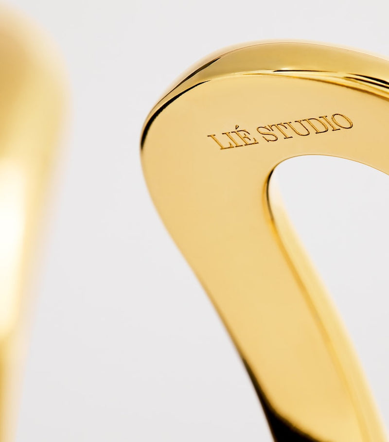 LIÉ STUDIO gold plated Maggie cuff bangle (British brand)