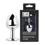 Loving Joy metal butt plug large clear stone, UK version