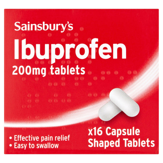 JS Ibuprofen 200mg Tablets x16 pain relief Sainsburys   
