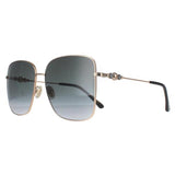 Jimmy Choo HESTER/S gold gradient square frame sunglasses, imported from the UK