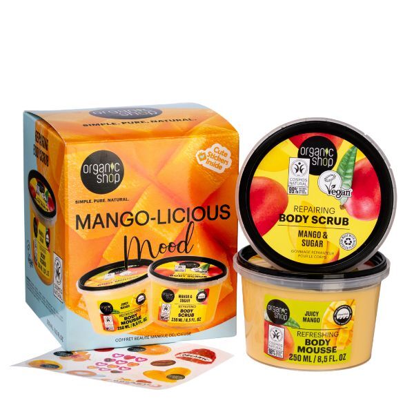 Organic Shop Mango-licious Mood Gift Set 250ml, imported from the UK