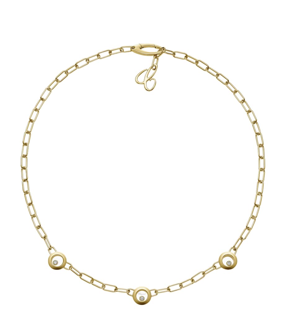 Chopard Happy Diamonds Icons necklace 18kt yellow gold, imported from the UK