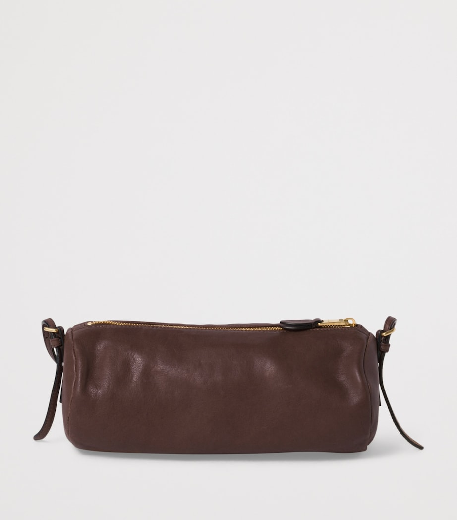 Miu Miu leather pouch with embossed logo, imported from the UK