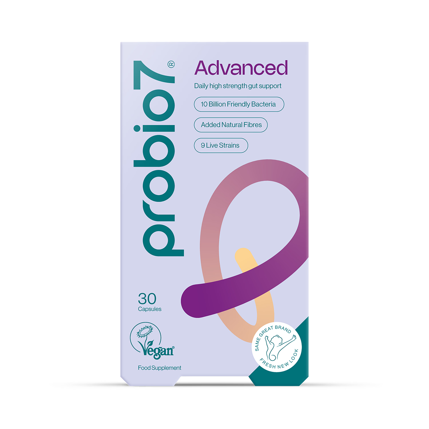 Probio7 Advanced Formula probiotic supplement 30 capsules, imported from the UK