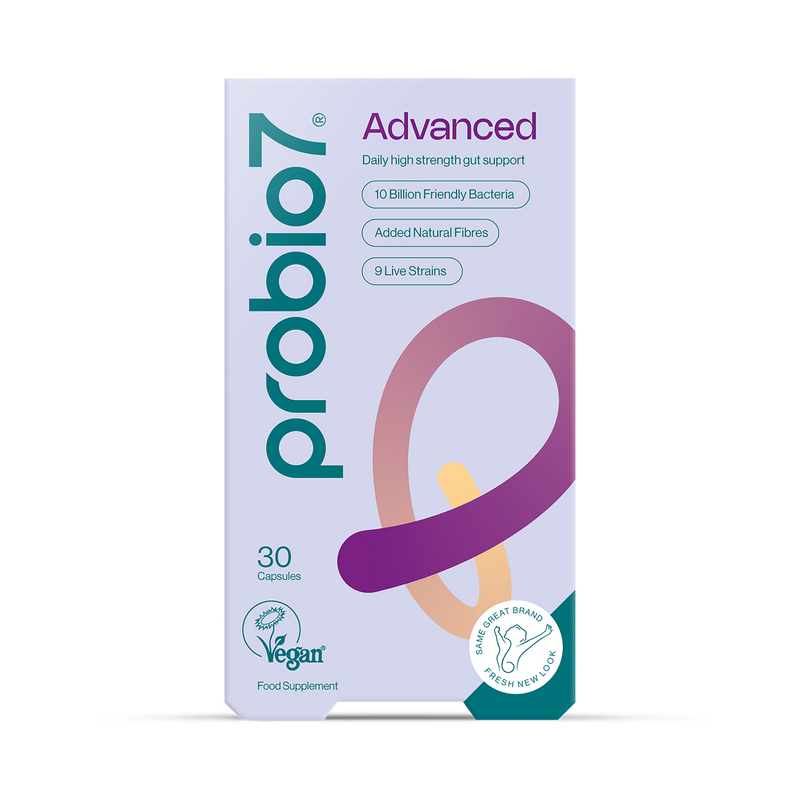 Probio7 Advanced Formula probiotic supplement 30 capsules, imported from the UK