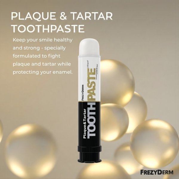 FrezyDerm Plaque & Tartar toothpaste 75ml (British brand)