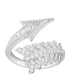 Boucheron Nature Triomphante Flèche white gold diamond ring (British brand)
