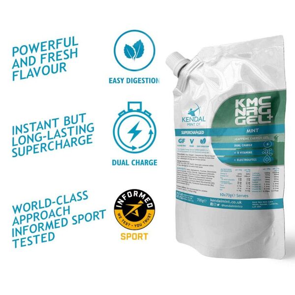 KMC energy gel refill pouch mint 700g, imported from the UK