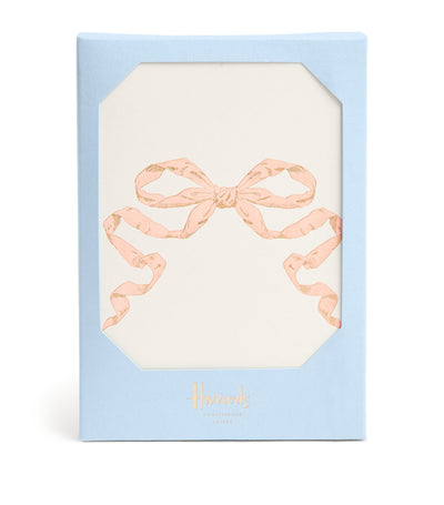 Harrods Harrods Blue Bow Greeting Cards Pack of 5- Buy online at McGrocer