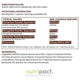 Nutripact Cinnamon Capsules 60 vegan capsules, imported from the UK