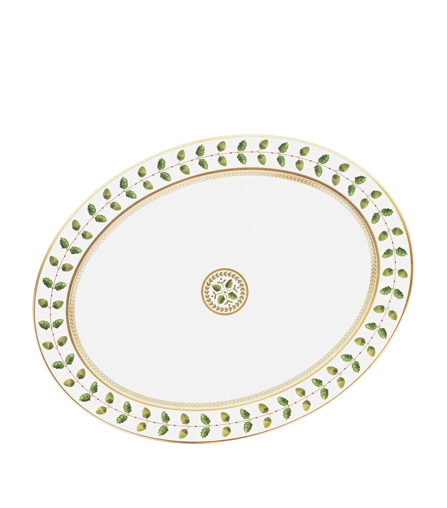 Bernardaud oval porcelain platter with floral design 38cm - British product