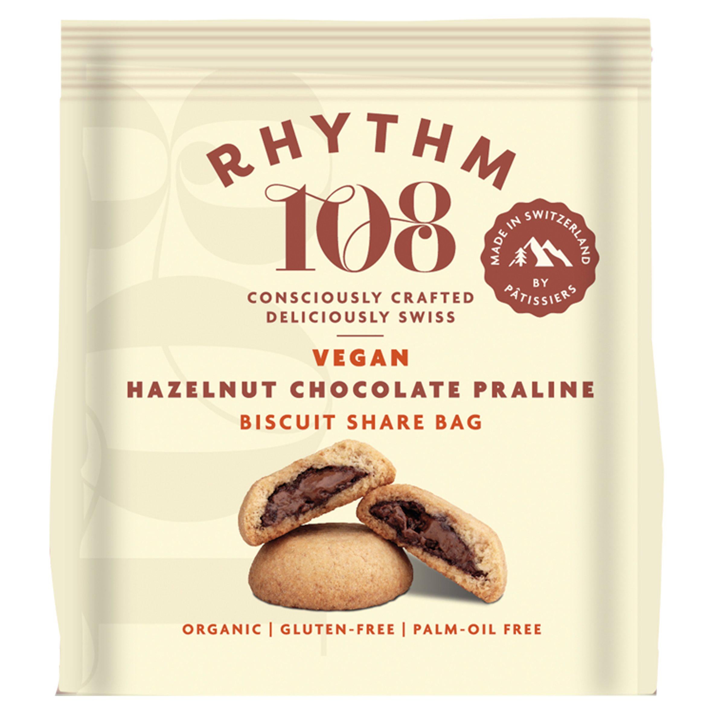 Rhythm 108 Vegan Hazelnut Chocolate Praline Biscuit Share Bag 135g GOODS Sainsburys   